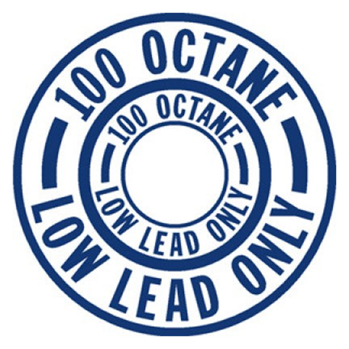 100 Octane/Low Lead Only Fuel Placard