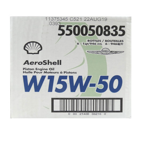 Aeroshell Aviation Oil 15W-50 Multigrade