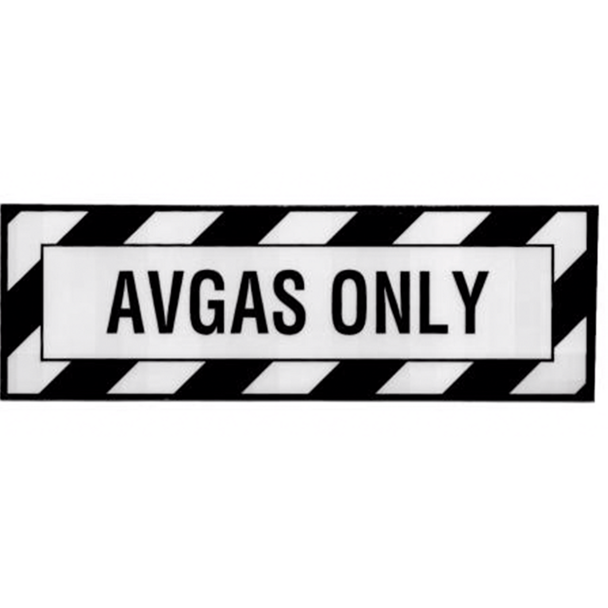 Avgas Only Placard